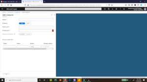 Azure Add Endpoint